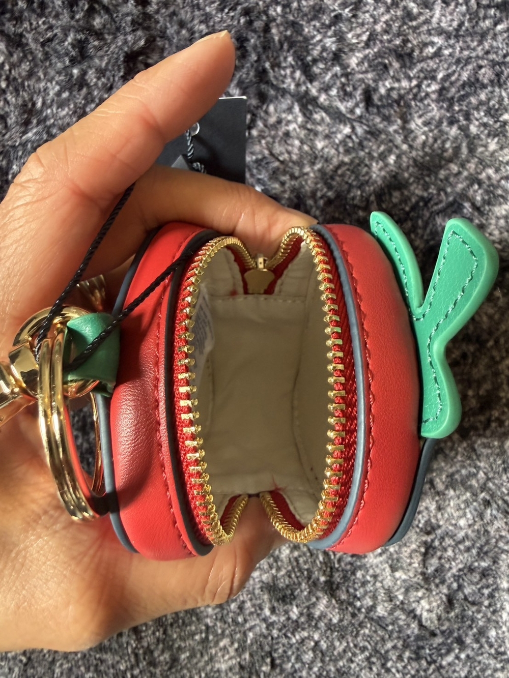 Tommy Hilfiger Red and Green Strawberry Key & Card Holder - Picture 2 of 2